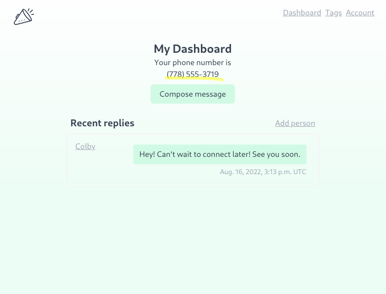 Your phone number in Herald